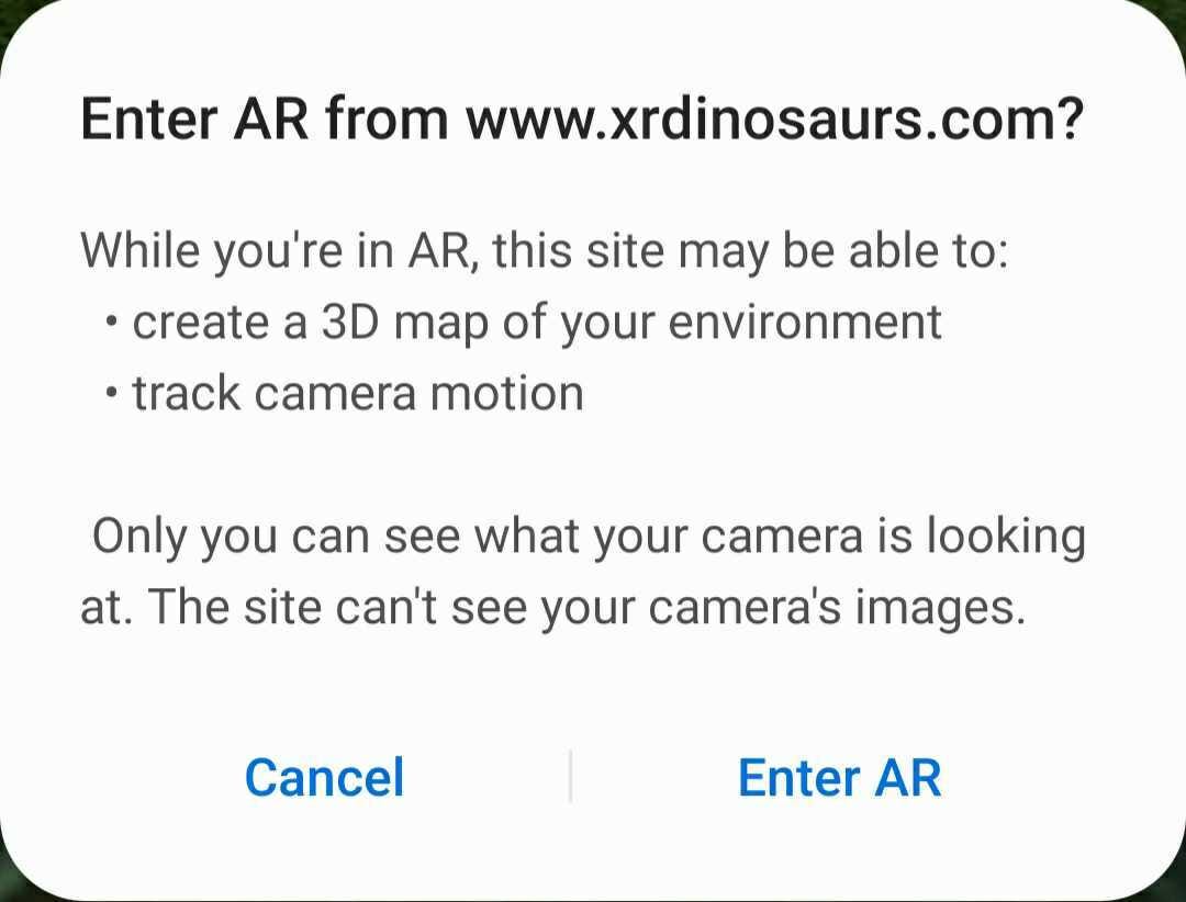 Preview image for AR in the Web, now in Samsung Internet Stable