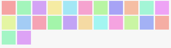 Increasing the Hue by 137.5 degrees per box