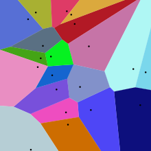 Voronoi diagram from Wikipedia